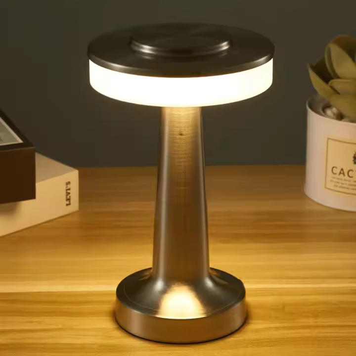 Lámpara De Mesa Retro LED Recargable Luz Nocturna Para Decoración De Habitación Sala De Estar Café Luces De Camping Iluminación De Escritorio - 1