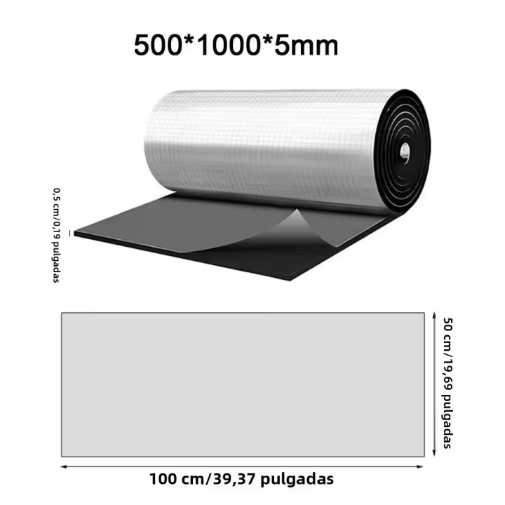 Papel De Silenciamiento Para Coche 5MM-20MM Auto Adhesivo Impermeable Aislante Acústico Para Capó Puerta Techo Herramienta De Dampening - 1