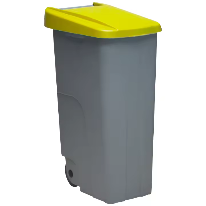 Denox Contenedor Reciclaje 110 Litros Cerrado Encajable con Ruedas - 1