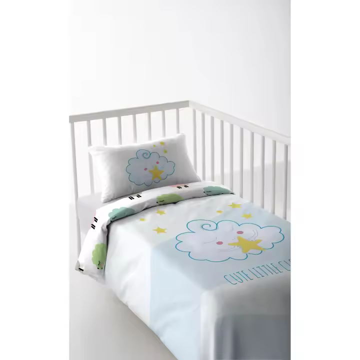 FUNDA NORDICA REVERSIBLE CUNA/MAXICUNA INFANTIL BEBÉ 100% ALGODÓN FERNANDO COOL KIDS FABRICADO EN ESPAÑA - 1