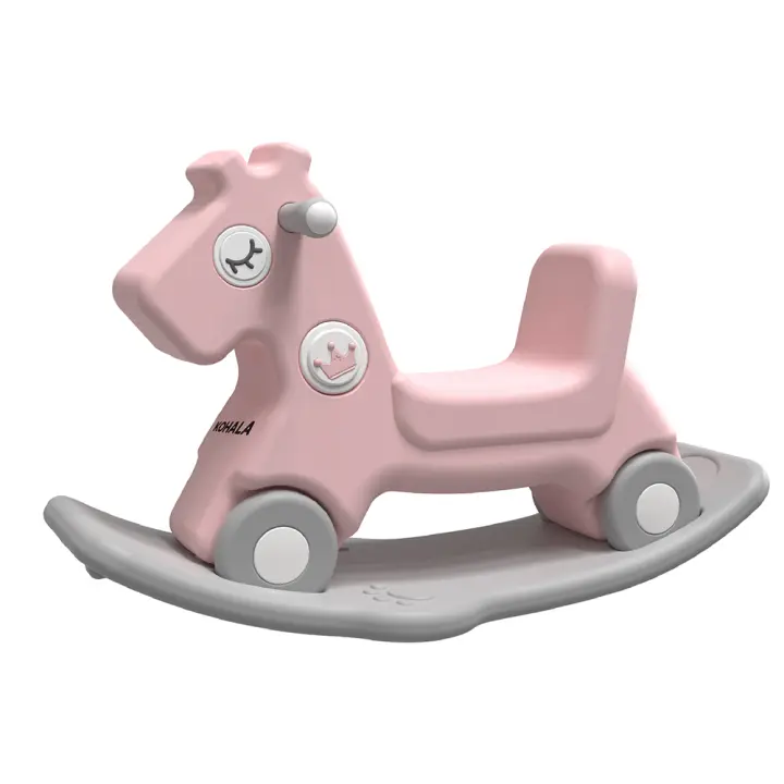 Devessport Caballito Balancín Kohala Baby 3 en 1 Balancín Unicornio Deslizante y Plataforma de Equilibrio Mecedor con 4 ruedas para Niños de 18 a 72 Meses - 1