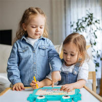 Tablero De Dibujo Magnético Para Niños Grande Con Perlas Y Lápiz De Borrado Fácil Juguete Montessori De Crabece Unisex - details 5