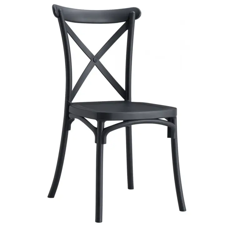 Silla CORINTIOS, apilable, tratamiento anti UV, polipropileno color a elegir (blanco, antracita o tórtora) - 1