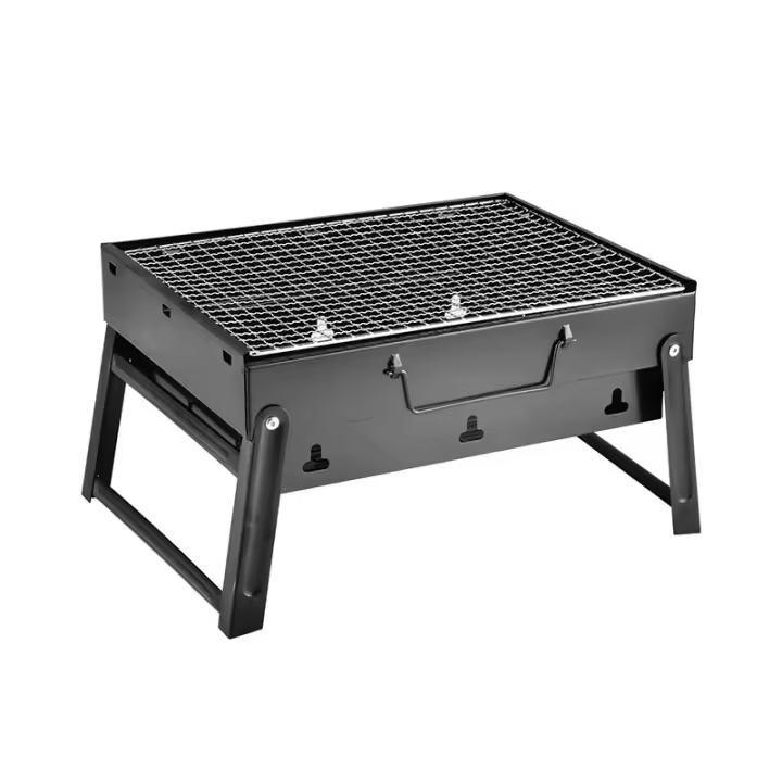 Parrilla de carbón portátil, plegable de 17 pulgadas, parrilla de carbón compacta de mesa, mini ahumador, pequeña parrilla de barbacoa al aire libre para viajes, patio, picnic, playa - 1