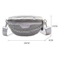 Bolso De Noche Para Mujer Con Diamantes Bolso De Cintura Brillante Bolsa De Pecho Estilo Casual Bandolera De Moda - details 1