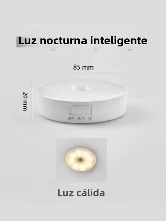 Lámpara Nocturna Inteligente LED Con Sensor De Movimiento Corporal Iluminación Emergente Automática Recargable Por USB Con Succion Magnética Wireless - 1