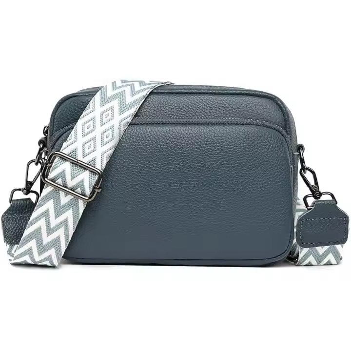 Bolsos cruzados para mujer: bolsos de mano y bandoleras de cuero con correa ancha ajustable, bolso cruzado para cámara para mujeres y niñas, para viajes y uso diario - 1