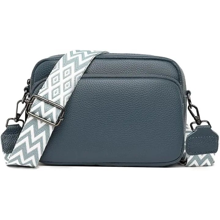 Bolsos cruzados para mujer: bolsos de mano y bandoleras de cuero con correa ancha ajustable, bolso cruzado para cámara para mujeres y niñas, para viajes y uso diario - 1