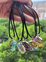 Set De 5 Collares De Piedra Natural Y Cristal Para Mujer Forma De Corazón Amehtysts Opal Azul Colgante Pendulum Choker Fashion Unisex - details 5