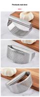 Prensa De Ajo Manual De Acero Inoxidable Triturador Multifuncional Para Ajo Y Jengibre Gadgets De Cocina Resistentes Al Desgaste - details 4