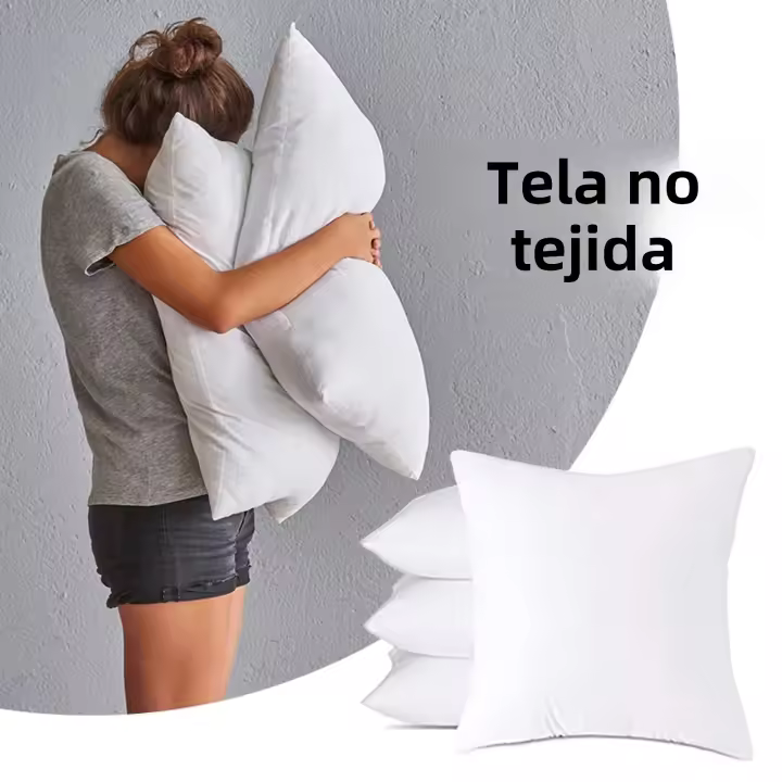 Cojín Bounce Back Estándar Blanco Para Sofá Coche Decoración Interior Hogar Cabeza De Cama 35x35/40x40/50x50/Cm Relleno Poliéster/Celulosa 100% Algodón - 1