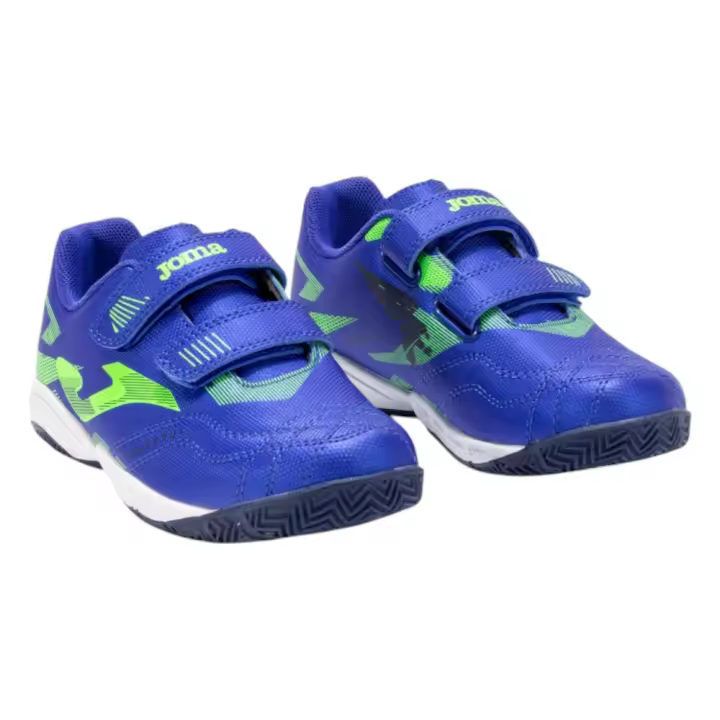 Zapatillas Joma Powerfull Jr2504 Azul Royal Verde Lima Indoor Sala Pojs2504Inv Futbol Sala Niño - 1