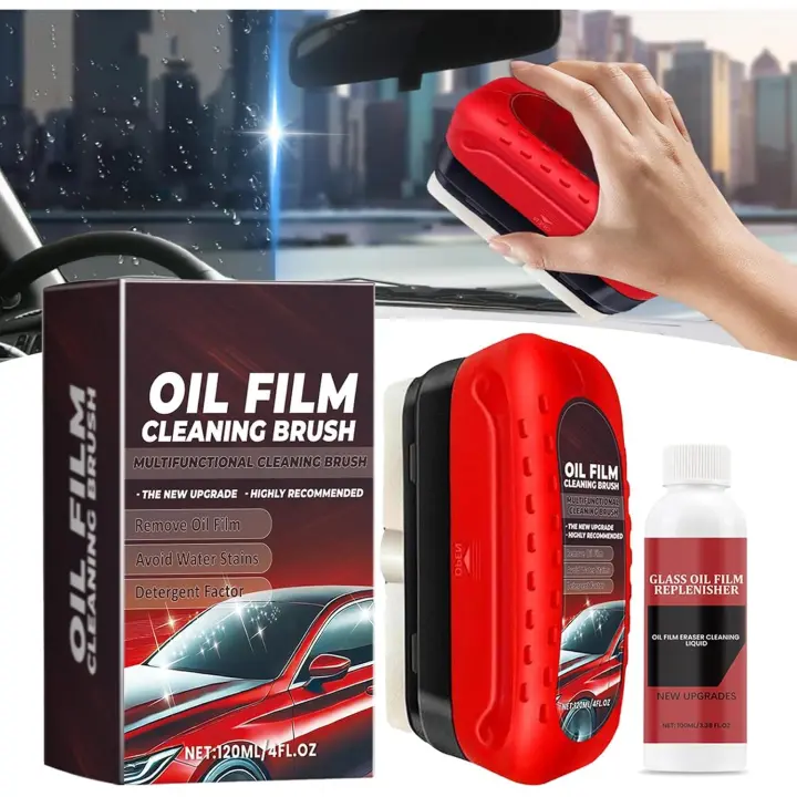 Limpiador de ventanas Yescrap, Limpiador de vidrios Gelmalls, Limpiador de vidrios Dodorado, Película repelente de aceite para ventanas de coche, Cepillo limpiador de película de aceite para automóviles, Recubrimiento hidrofóbico para parabrisas (B-1 ud.) - 1