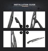Kit De Limpiaparabrisas Trasero 10" Para Suzuki Swift 2010-2017 Lámina Y Brazo Instalación En Ventosa Natural De Goma - details 2