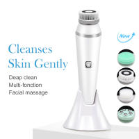 Limpieza Facial Eléctrica 4 En 1 Con Cepillo Sonic Exfoliante De Silicona Para Eliminar Blackheads Masaje Reafirmación De Piel Cuidado Doméstico Spa - details 2