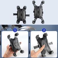 Automatic Mobile Phone Holder for Bicycle, Electric Scooter, Moped, Motorcycle 4.7-6.8" black - details 1