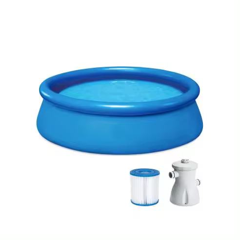 Mediawavestore Piscina Autoportante Redonda Anillo Inflable PVC BL572 y Depuradora 305xh76cm - 1