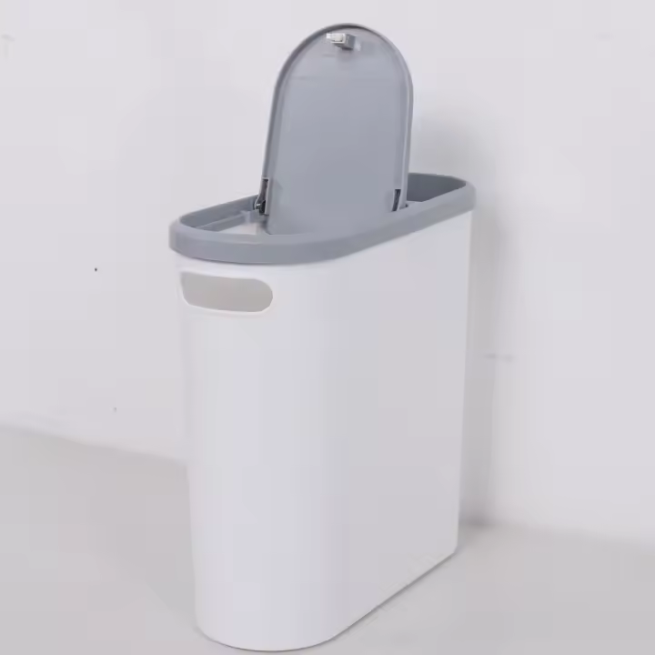 Bandeja De Basura De Baño Grande Y Silenciosa De 10L Con Diseño Espacioso Y Creativo Para Gap Familiar Material Plástico Ecológico - 1