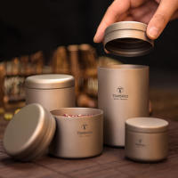 Caja De Té De Titanio Tomshoo Mini Estuche De Alimentos Portátil Ultraligero Para Café Y Especias 35/80/120/200/300ml - details 6