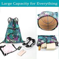 Mochila grande de cuerda, mochila deportiva informal, mochila escolar deportiva, bolsa de gimnasio con bolsillo con cordón - details 1