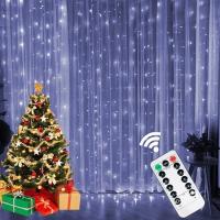 Cadena De Luces De Hilo De Cobre Con 600/300/200 LED Para Cortina USB Con Control Remoto Decoración Para Fiesta Boda Navidad 3*1-6*3M - details 1