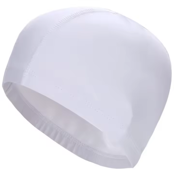 Nueva Cruz Roja Inalámbrica De PU Impermeable Para Deportes Acuáticos Gorro De Baño Para Natación En Piscina Tamaño Grande Adecuado Para Hombres Y Mujeres Adultos Protege Las Orejas Y El Cabello Largo - 1
