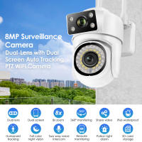Cámara De Seguridad IP Exterior 8MP 8X Zoom Wifi HD Vigilancia Nocturna Automática Seguimiento Humano Monitorización Cámara De Vigilancia Inalámbrica Con Visión Nocturna Y Alarmas - details 1