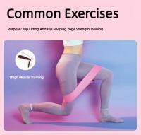 3Pcs Bandas De Resistencia De Tela Para Caderas Y Glúteos Ejercicio De Squat Y Estiramiento De Círculo Aparato De Gimnasio Y Yoga Para Fortalecimiento De Piernas Y Cintura - details 3