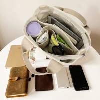 Canvas Handmade Tote Bag with Compartments and Zipper, Women's College School Work Travel Multifunctional Shoulder Bag Green - Smal - details 1