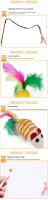 Juego De Juguetes Para Gatos COOYOMOO Pack Variado Con Palito Divertido Ratón Con Campana Y Pelota De Tela Sisal Tunnel Plegable Para Diversion Y Ejercicio De Los Gatos - details 10