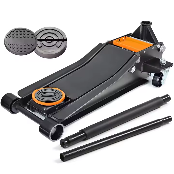 JOMAFA Gato De Carretilla Hidraulico Doble Piston Bajo Perfil Extra Largo 3.5 Toneladas (3500kg) - 75035 - 1