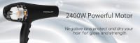AIGOSTAR Secador de Pelo Profesional Iónico, 2 Velocidades y 3 Ajustes de Temperatura, Incluye Difusor y Boquilla Concetradora de Aire, Protección Contra el Sobrecalentamiento.2400W - details 5