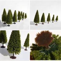 10PCS Árboles De Pino Para Modelo De Construcción Mesa De Arena Material De Modelado Pinus Landscape Christmas Tree Tower - details 8