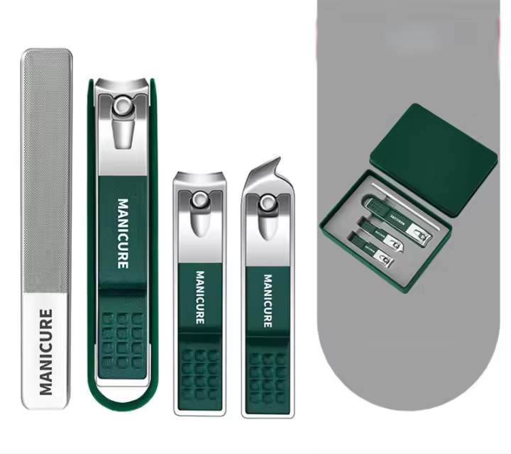 Juego De Tijeras Para Uñas Para Hombres Y Mujeres Herramienta De Pedicura De Acero Inoxidable Set Completo De Corte De Uñas - 1