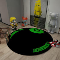 Carpetas Redondas Negras 8 Piezas Alfombra Sencilla Para Dormitorio Resistente a La Suciedad Tapete De Billar Para Mesa De Pool - details 7