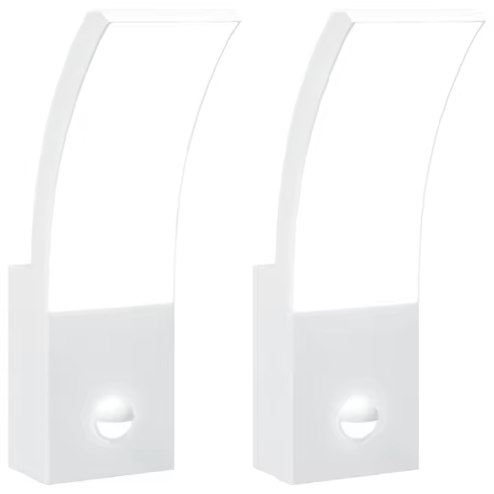 vidaXL Lámparas de pared LED exterior con sensor 2 uds aluminio Color Blanco,  Negro, y mas - 1