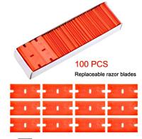 Cepillo De Limpieza Para Etiquetas De Cuchilla De Plástico 100 Piezas Eliminador De Pegamento Para Vidrio Y Carrocería De Coche Herramienta De Squeegee Para Eliminar Pegatinas - details 0