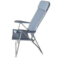 Silla Alta plegable de playa con Cojin estructura de aluminio y tejido Textileno, transpirable y fresco, 7 posiciones 65 x 65 x 118 cm - Maxia Market - details 1