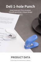 Pegatina De Papel Mini DELI Portátil Tamaño 1 Agujero Máquina De Punched 6mm 10 Hojas Suministros De Escuela Y Oficina - details 0