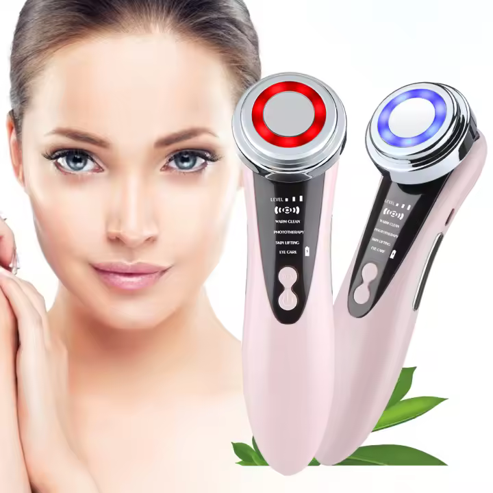 Masajeador Facial EMS 5 En 1 Con Terapia De Luz LED Y Vibración Sonica Ion Para Rejuvenecimiento De Piel Y Levantamiento Antiarrugas Dispositivo De Belleza - 1