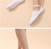 4 Pares De Calcetines De Barco Para Verano Calcetines Cortos Translúcidos Con Encaje Para Mujer Moda Y Trendy - details 14