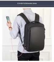 Mochila de viaje de gran capacidad para hombre, bolsa para ordenador portátil de negocios con carga USB, bolso personalizable para exteriores - details 24