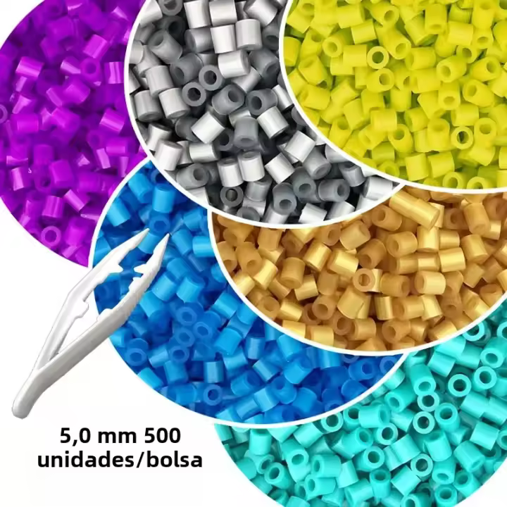 Nuevos Colores 5MM 500PCs Puzzle De Iron Hama Para Niños Perler Bricolaje De Alta Calidad Regalo Hecho a Mano Juguete De Fusión De Cuentas - 1