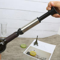Tapa De Vino Con Bomba De Vacío Accesorios De Barra Sellador Aerator Negro Silicone Ecológico Para Mantener El Vino Fresco - details 1