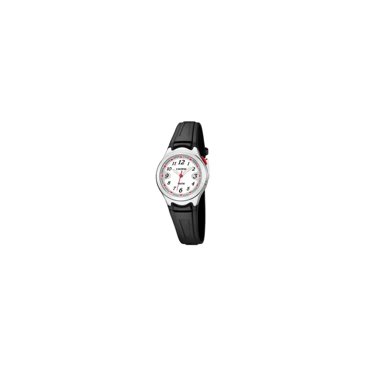 Reloj Analógico Niño Calypso K6067/4, Correa de Caucho Negro, Resistencia Al Agua 100m - 1