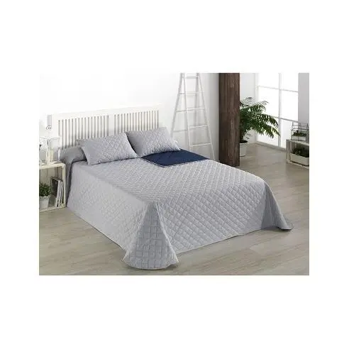 Colcha Boutí Reversible Azul/Gris Claro de Dhestia Sibiles TC00632 - 1
