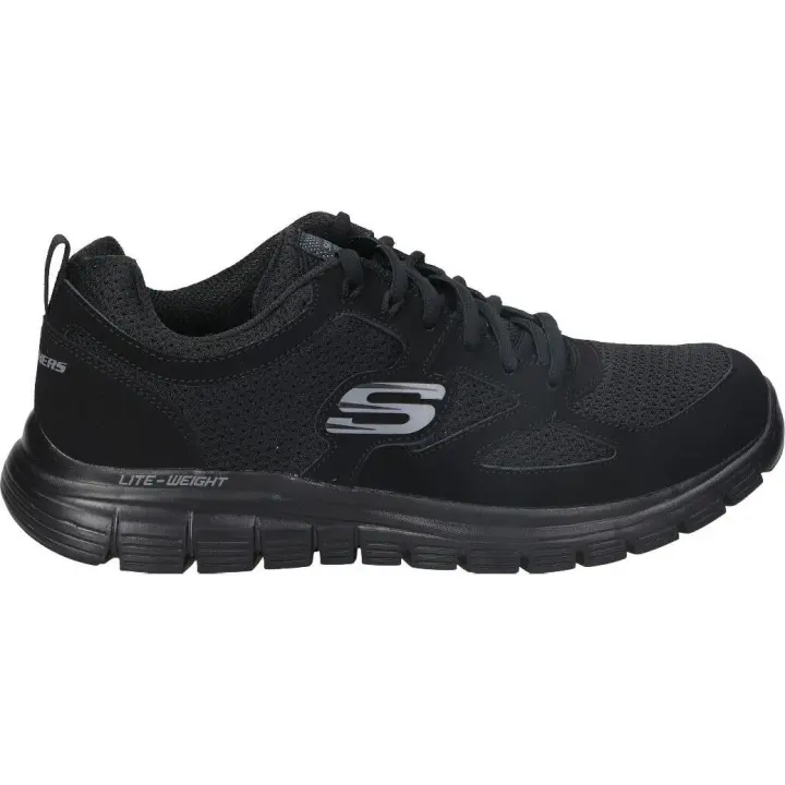 SKECHERS I Zapatillas Skechers Burns Agoura para Hombre – Deportivas en Color Negro – Sneakers con Cordones – Estilo Deportivo – Versátiles – Combinables y Cómodos – Modelo 52635-BBK - 1