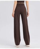 Pantalones De Yoga Para Mujer De Cintura Alta Flares Transpirables De Talla Grande Con Bolsillos Para Gimnasio Y Danza - details 5