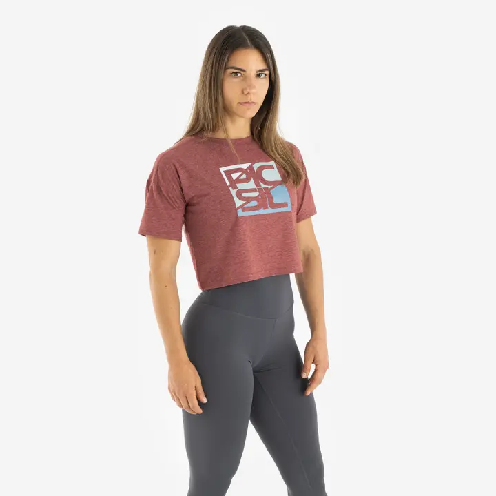 Camiseta Premium Crop Manga Corta Mujer PICSIL SPORT - 1