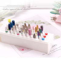 Estuche De Almacenamiento Para Brocas De Uñas Con 30 Huecos Soporte Organizador De Manicura Caja De Exhibición Para Cabezas De Pulido De Uñas Material Plástico - details 0